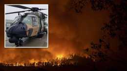 軍用直升機降落後沒關探照燈，引發毀滅性的叢林大火